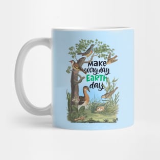 Earth Day Nature Illustration with Text Mug